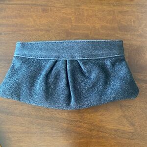 Lauren Merkin Leather Mettalic Clutch